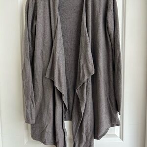 Barefoot Dreams Charcoal Women's Drape Cardigan